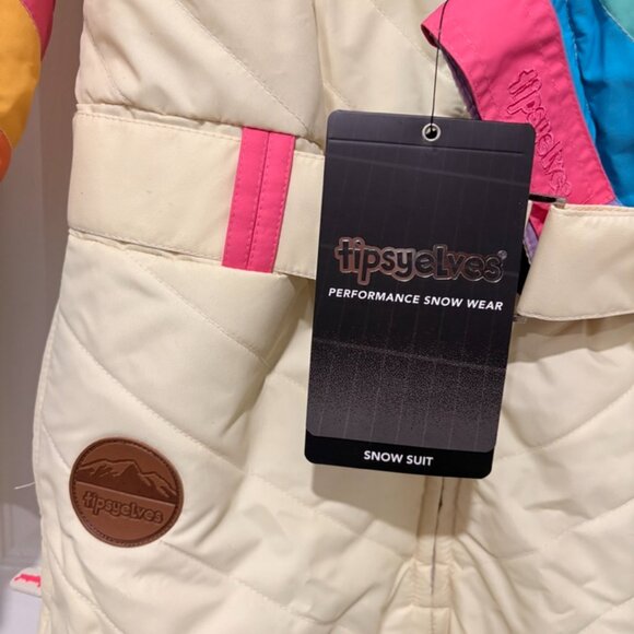 Cream&Rainbow Retro Onepiece Snow Suit, Size M, Tipsy Elves, NWT Limited Edition - Picture 4 of 8
